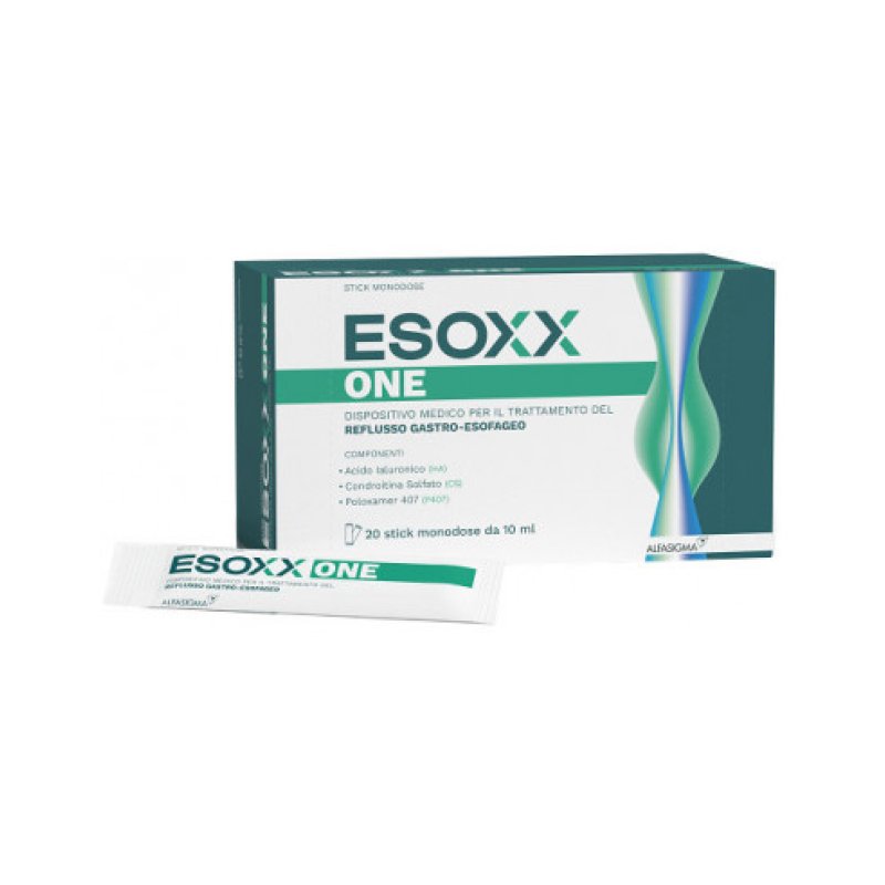 Esoxx One Per il trattamento del reflusso gastro esofageo 20 bustine Stick 10 ml Esoxx One Per il trattamento del reflusso gastro esofageo 20 bustine Stick 10 ml