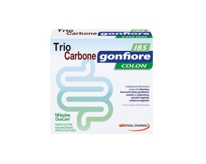 Pool Pharma Equilibrio e Salute Trio Carbone Gonfiore Colon Ibs Duocam Colon 10 Buste Bipartite