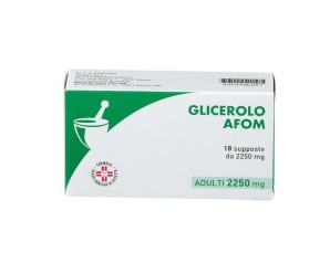 Glicerolo Afom Supposte Adulti 2250 mg Trattamento stitichezza occasionale 18 Supposte