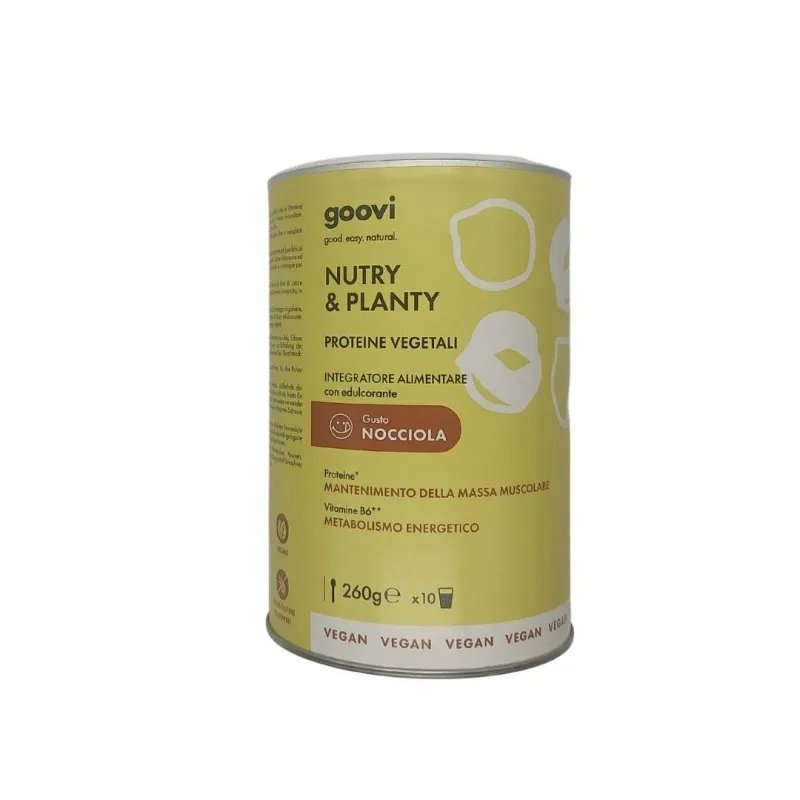 Goovi Nutry e Planty Proteine Vegetali in Polvere alla Nocciola 260g