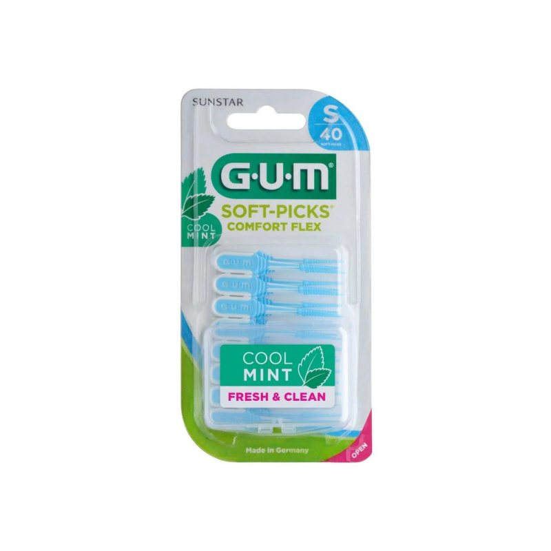 Gum Soft Pick Comfort Flex Cool Mint Small Scovolino 40 pezzi Gum Soft Pick Comfort Flex Cool Mint Small Scovolino 40 pezzi