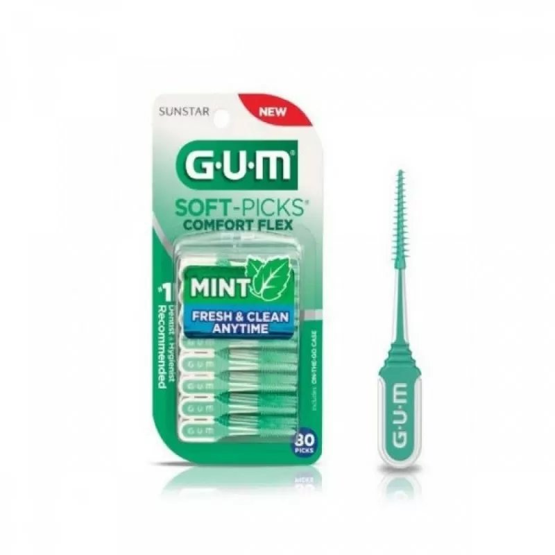 Gum Soft Pick Comfort Flex Cool Mint Regular Scovolino 80 Pezzi Gum Soft Pick Comfort Flex Cool Mint Regular Scovolino 80 Pezzi