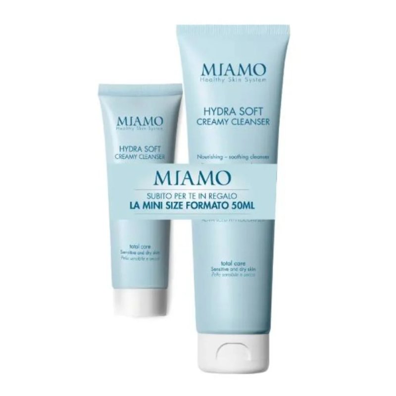 Miamo Duo Hydra Soft Creamy Cleanser Total Care Crema Detergente Viso, 150ml + Travel Size 50ml Miamo Duo Hydra Soft Creamy Cleanser Total Care Crema Detergente Viso, 150ml + Travel Size 50ml