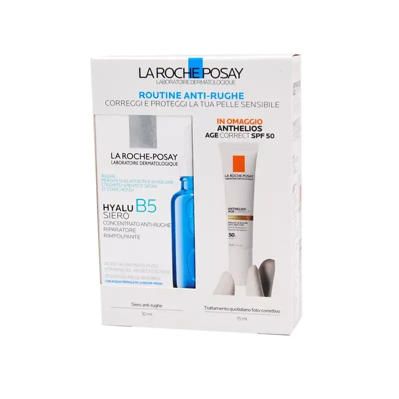 La Roche Posay Hyalu B5 Siero 30 ml + Solare age correct 15 ml OMAGGIO La Roche Posay Hyalu B5 Siero 30 ml + Solare age correct 15 ml OMAGGIO