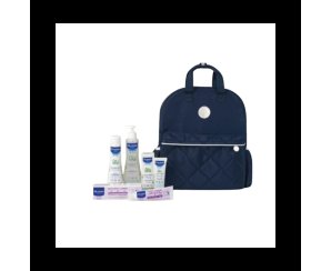 Mustela Zaino Borsa 2024 1 Mustela Detergente Delicato 200 Ml + 1 Pasta Cambio 50 Ml + 1 Fluido S/R 300 Ml + 1 Hydra Bebe' Crema Viso 40 Ml