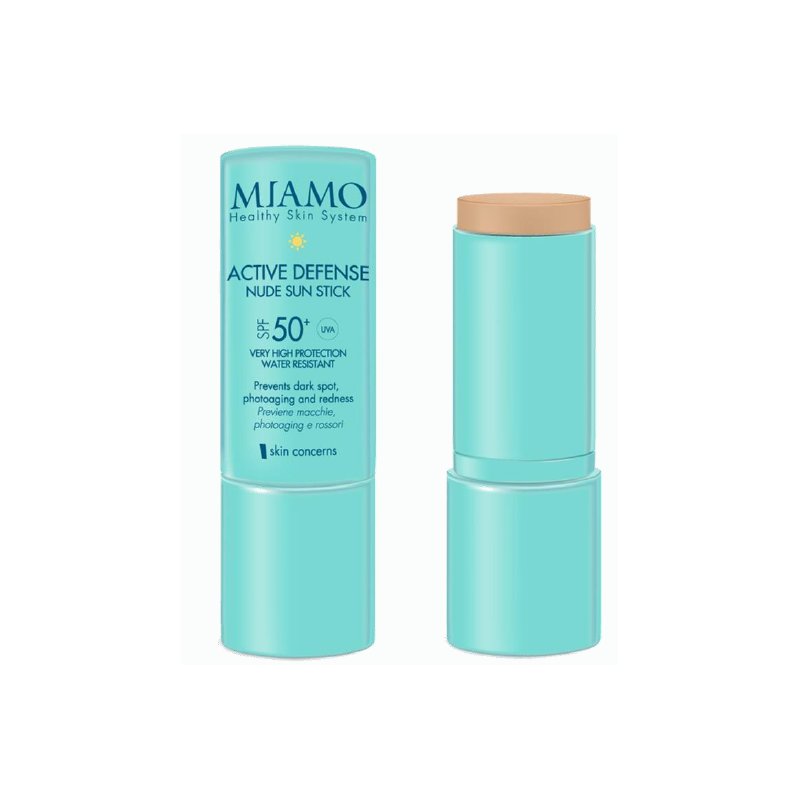 Miamo Active Defense Nude Sun Stick - Stick solare spf50+ per zone sensibili 12 ml
