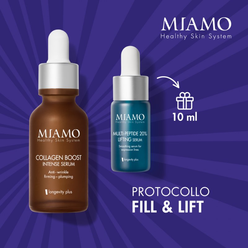 Miamo Fill & Lift - Collagen Boost Intense Serum 30 ml + Multi Peptide 20% Lifting Serum 10 ml OMAGGIO Miamo Fill & Lift - Collagen Boost Intense Serum 30 ml + Multi Peptide 20% Lifting Serum 10 ml OMAGGIO