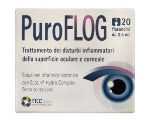 Puroflog Soluzione Oftalmica Isotonica Con Ectoin Hydro Complex 20 Flaconcini Monodose X 0,5 Ml