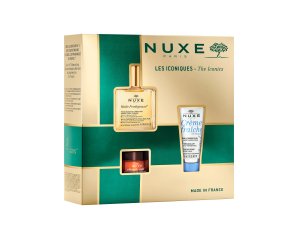 Nuxe Cofanetto Gli Iconici Olio 50ml + Balsamo Labbra 15g + Crema Viso 30ml