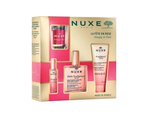 Nuxe Cofanetto Huile Prodigieuse Florale Olio 10ml + Profumo 15ml + Gel Doccia 100ml + Candela