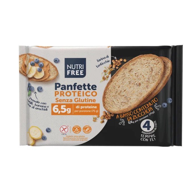 Panfette Proteico Nutrifree - Pane Senza Glutine, Fonte di Proteine e Fibre 300 grammi Panfette Proteico Nutrifree - Pane Senza Glutine, Fonte di Proteine e Fibre 300 grammi