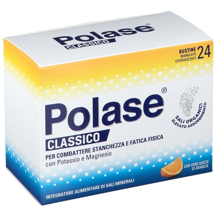 Polase classico 24 bustine con magnesio e potassio gusto arancia Polase classico 24 bustine con magnesio e potassio gusto arancia