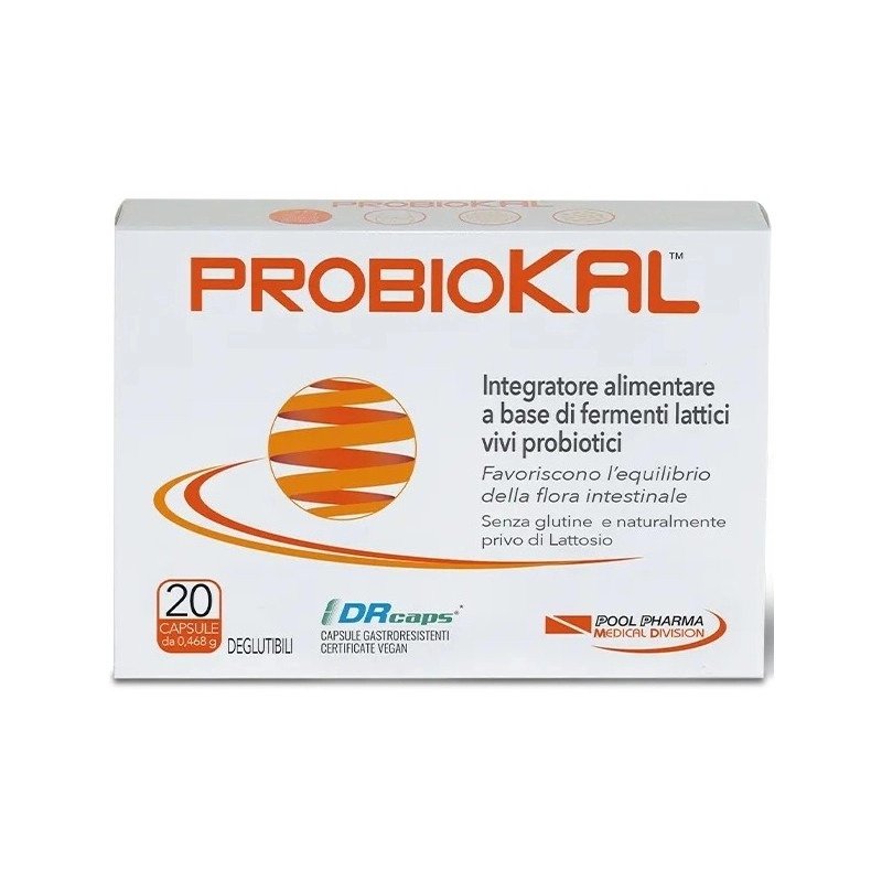 Probiokal 20 Capsule - Integratore Probiotico con Bifidobacterium per l'Equilibrio Intestinale Probiokal 20 Capsule - Integratore Probiotico con Bifidobacterium per l'Equilibrio Intestinale