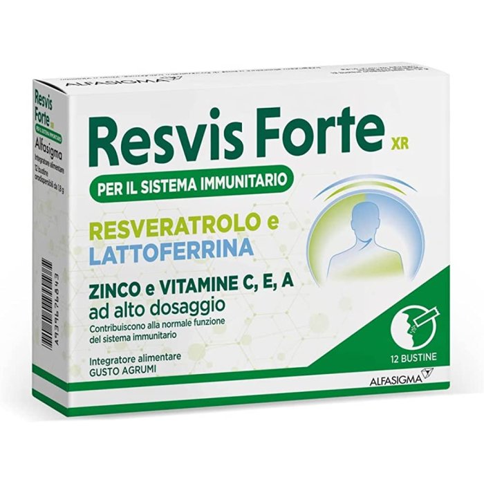 Resvis Forte XR Integratore Alimentare 12 Bustine Resvis Forte XR Integratore Alimentare 12 Bustine