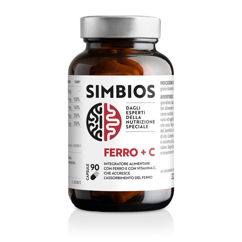 Dr.schar Simbios Ferro + C Integratore per l'Assorbimento del Ferro 90 capsule Dr.schar Simbios Ferro + C Integratore per l'Assorbimento del Ferro 90 capsule