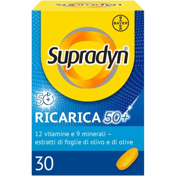 Supradyn Vitamine e Minerali Ricarica 50+ Over 50 Integratore 30 Compresse Supradyn Vitamine e Minerali Ricarica 50+ Over 50 Integratore 30 Compresse