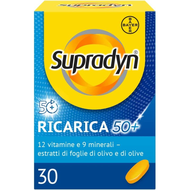 Supradyn Vitamine e Minerali Ricarica 50+ Over 50 Integratore 30 Compresse Supradyn Vitamine e Minerali Ricarica 50+ Over 50 Integratore 30 Compresse