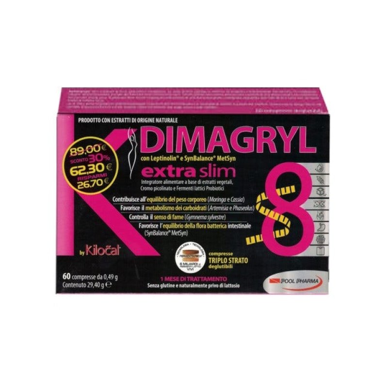 Pool Pharma Equilibrio e Controllo del Peso Kilocal Dimagryl Integratore Alimentare 60 Compresse