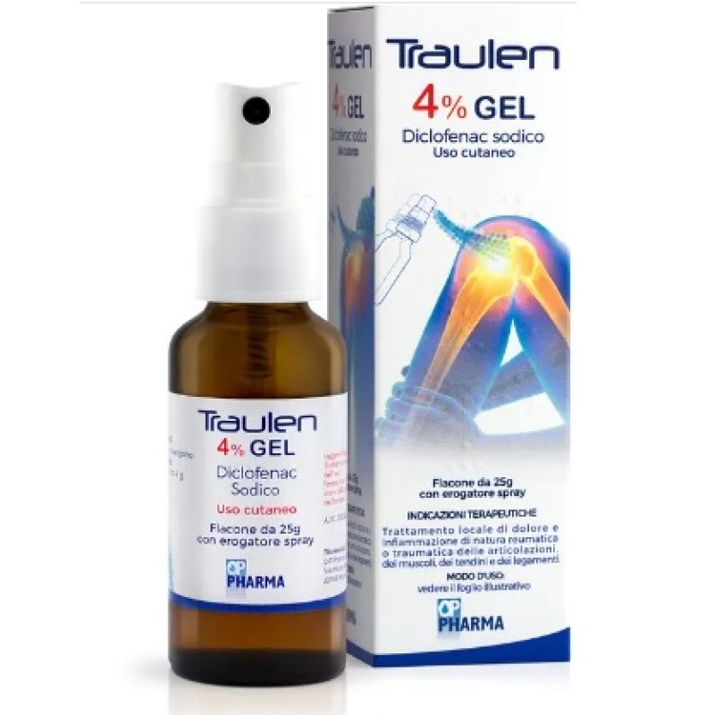 Traulen*Gel Cutaneo 25g 4% Con Erogatore Traulen*Gel Cutaneo 25g 4% Con Erogatore