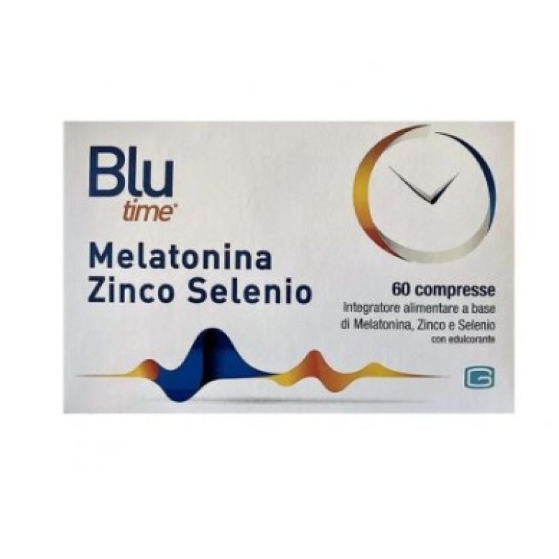 Blu Time Melatonina Zinco Selenio Integratore sonno 60 compresse Blu Time Melatonina Zinco Selenio Integratore sonno 60 compresse