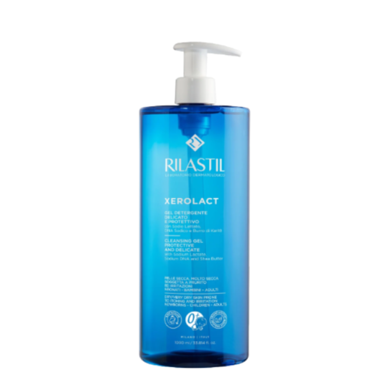 Rilastil Xerolact - Gel Detergente Delicato e Protettivo Schiumogeno pH 5.5, 1000ml