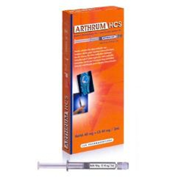 Arthrum hcs siringa intra-articolare 2 ml Arthrum hcs siringa intra-articolare 2 ml