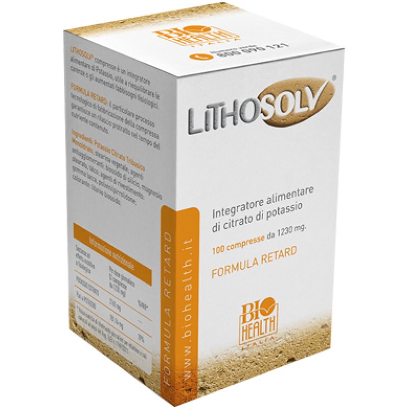 Biohealth Italia Lithosolv 100 Compresse Retard Biohealth Italia Lithosolv 100 Compresse Retard
