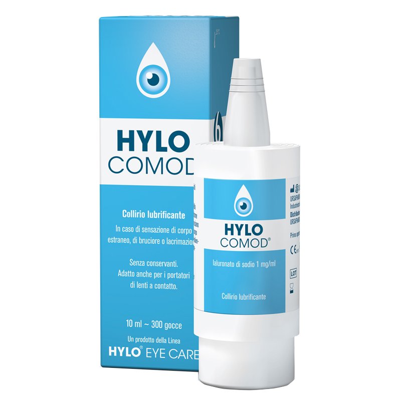 HYLO COMOD Gocce Oculari Lubrificanti e Idratanti per Occhi Secchi e Stanchi 10 Millilitri HYLO COMOD Gocce Oculari Lubrificanti e Idratanti per Occhi Secchi e Stanchi 10 Millilitri