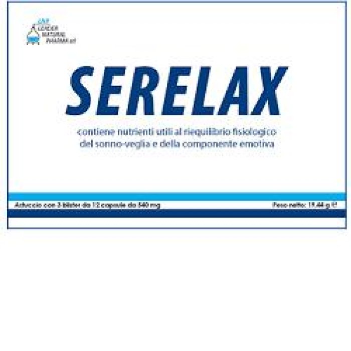 Leader Natural Pharma Serelax Integratore Ansia e Stress 36 Capsule