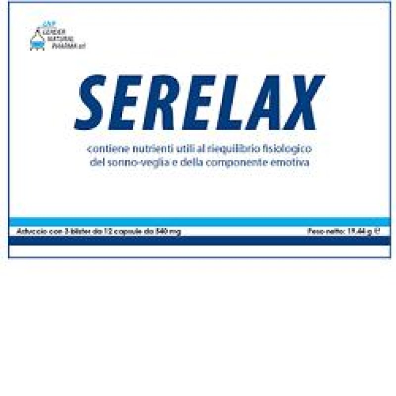 Leader Natural Pharma Serelax Integratore Ansia e Stress 36 Capsule