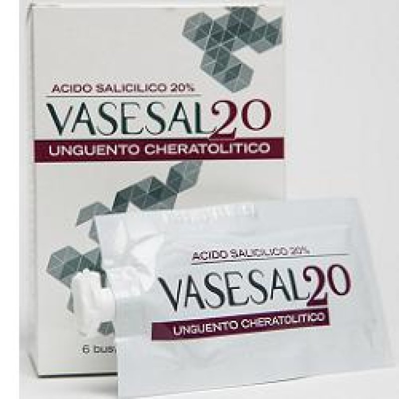 Vasesal 20 unguento 6 bustine unguento emolliente e lenitivo monodose Vasesal 20 unguento 6 bustine unguento emolliente e lenitivo monodose