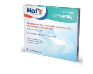 Meds Pore Medicazione In Poliuretano Adesiva Impermeabile 10x12cm 5 Pezzi