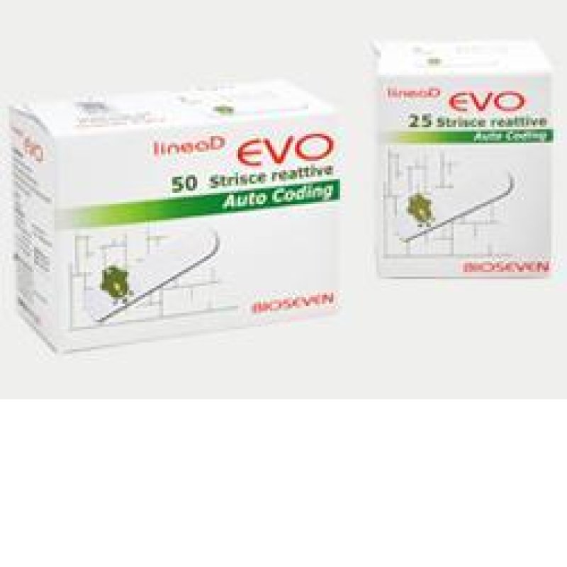 Bioseven LineaD EVO - Strisce Misurazione Glicemia 50 Pezzi