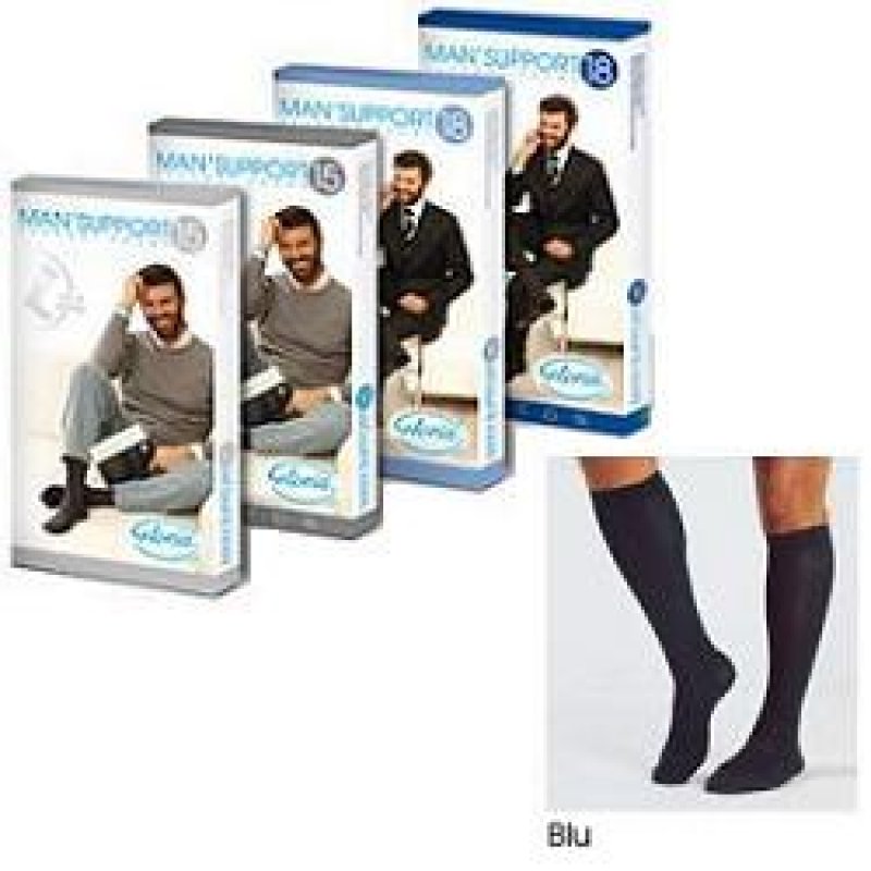 Gloria Med Man Support 18 Cotone Gambaletto 18 Blu 5