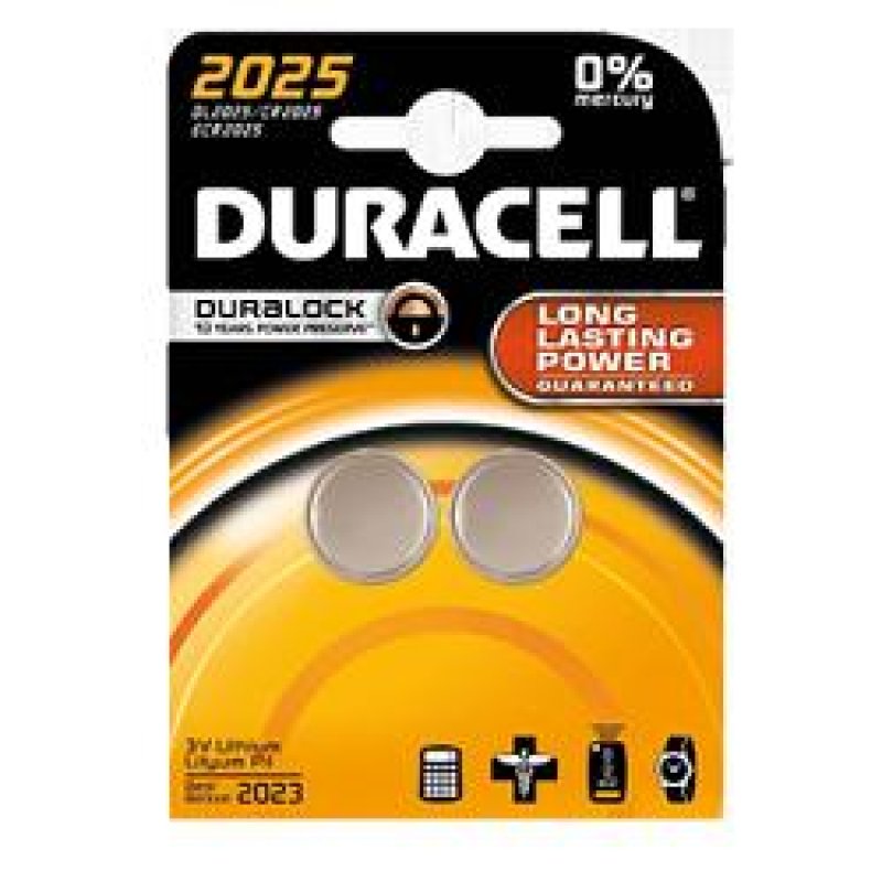 Duracell Specialty 2025 2 batterie al litio 3V - pile a bottone per dispositivi elettronici Duracell Specialty 2025 2 batterie al litio 3V - pile a bottone per dispositivi elettronici