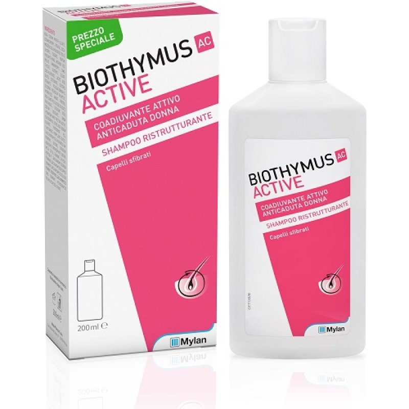 Biothymus Ac Active Coadiuvante Attivo Anticaduta Donna Shampoo Ristrutturante Capelli Sfibrati 200 ml Biothymus Ac Active Coadiuvante Attivo Anticaduta Donna Shampoo Ristrutturante Capelli Sfibrati 200 ml