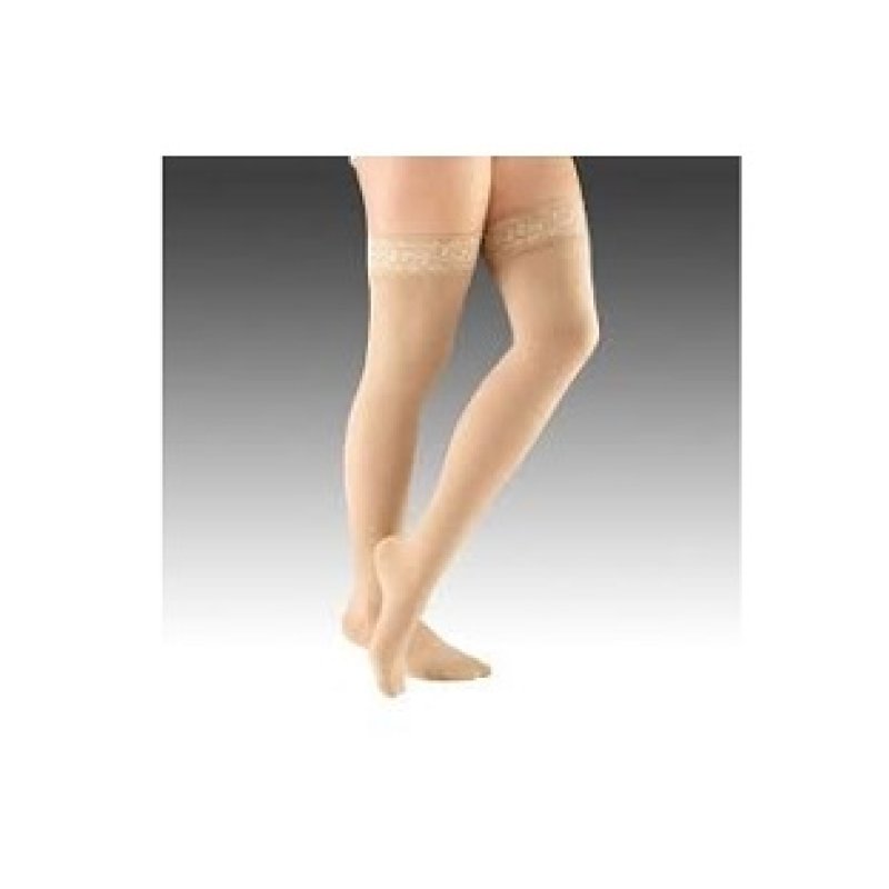 Medi Elegance Donna Calza Autoreggente a Compressione Graduata Classe 2 Beige Taglia 3