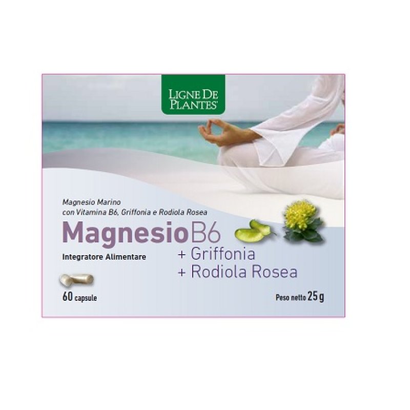 Integratore di Magnesio e Vitamina B6 con Griffonia &ndash; 60 Capsule &ndash; Supporto per Sistema Nervoso, Umore e Riduzione di Stanchezza e Stress