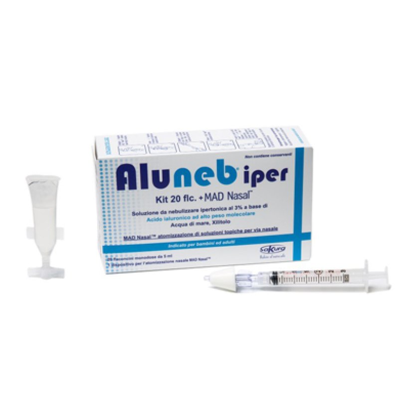 Aluneb Kit 20 Flaconcini + MAD Nasal – Soluzione Salina Ipertonica per la Pulizia Nasale Aluneb Kit 20 Flaconcini + MAD Nasal – Soluzione Salina Ipertonica per la Pulizia Nasale