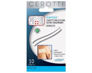 Silver Cross Airpore Cerotti Per Sutura Extra Traspiranti 6,4 X 108 mm 10 Pezzi