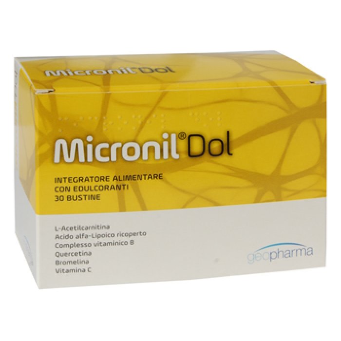 Micronil Dol 14 bustine - integratore in bustine per dolori articolari e muscolari Micronil Dol 14 bustine - integratore in bustine per dolori articolari e muscolari
