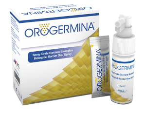 Orogermina Spray orale barriera biologica per flora batterica orofaringea 2 x 10 ml