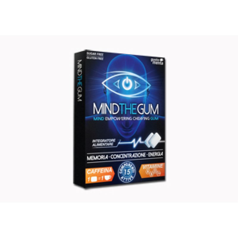 Mind The Gum Empowering 9 gomme - integratore in chewing gum per energia mentale, memoria e concentrazione