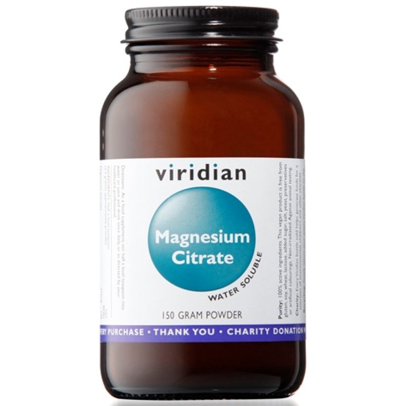Viridian Magnesium Citrate - Integratore di Magnesio per Ridurre Stanchezza e Supportare Muscoli e Sistema Nervoso - 150 g Viridian Magnesium Citrate - Integratore di Magnesio per Ridurre Stanchezza e Supportare Muscoli e Sistema Nervoso - 150 g
