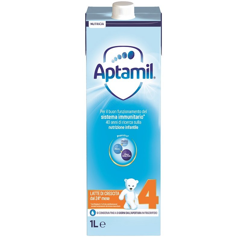 Aptamil 4 Latte di Crescita Latte Liquido dal 24 &deg;  al 36 &deg; Mese Compiuto 1L