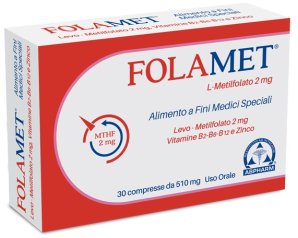 A.b.pharm Folamet Integratore Alimentare 30 Compresse Rivestite 500 Mg