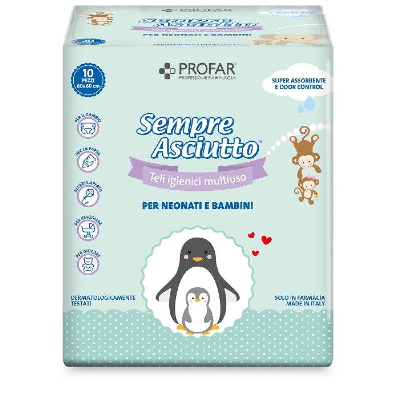 Profar Sempre Asciutto - Teli Igienici Multiuso Misura 60 x 60 cm 10 Pezzi Profar Sempre Asciutto - Teli Igienici Multiuso Misura 60 x 60 cm 10 Pezzi