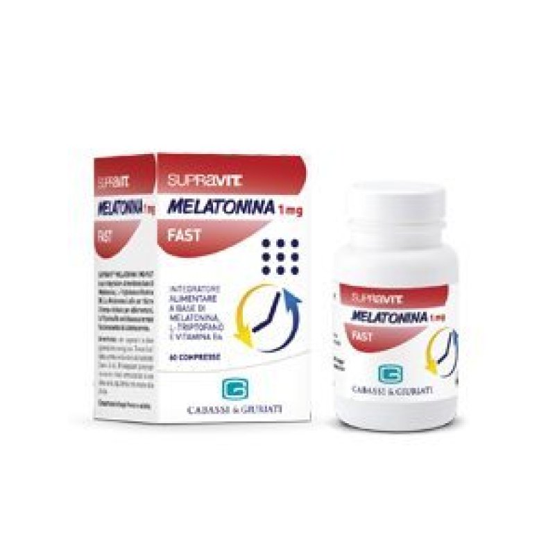 Supravit Fast Melatonina 1 mg Integratore Alimentare 60 Compresse Supravit Fast Melatonina 1 mg Integratore Alimentare 60 Compresse