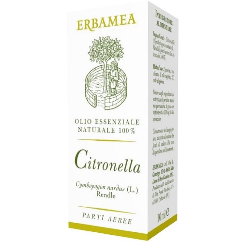 Citronella olio essenziale 10 ml - olio essenziale naturale repellente insetti Citronella olio essenziale 10 ml - olio essenziale naturale repellente insetti