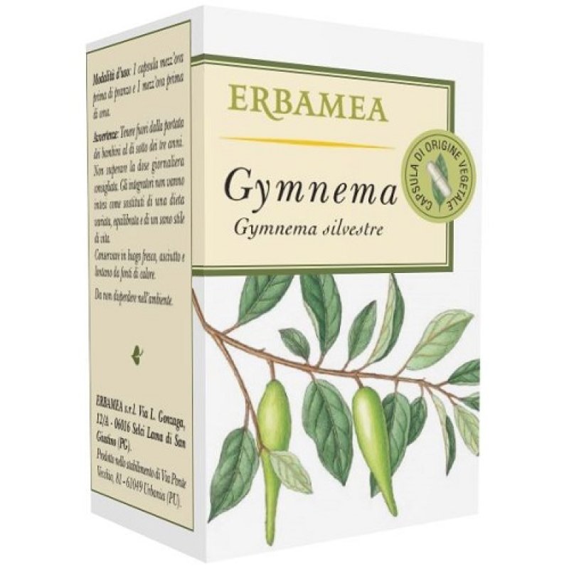 Erbamea Gymnema Integratore Alimentare 50 Opercoli – Supporto Metabolismo degli Zuccheri e Controllo del Peso Erbamea Gymnema Integratore Alimentare 50 Opercoli – Supporto Metabolismo degli Zuccheri e Controllo del Peso